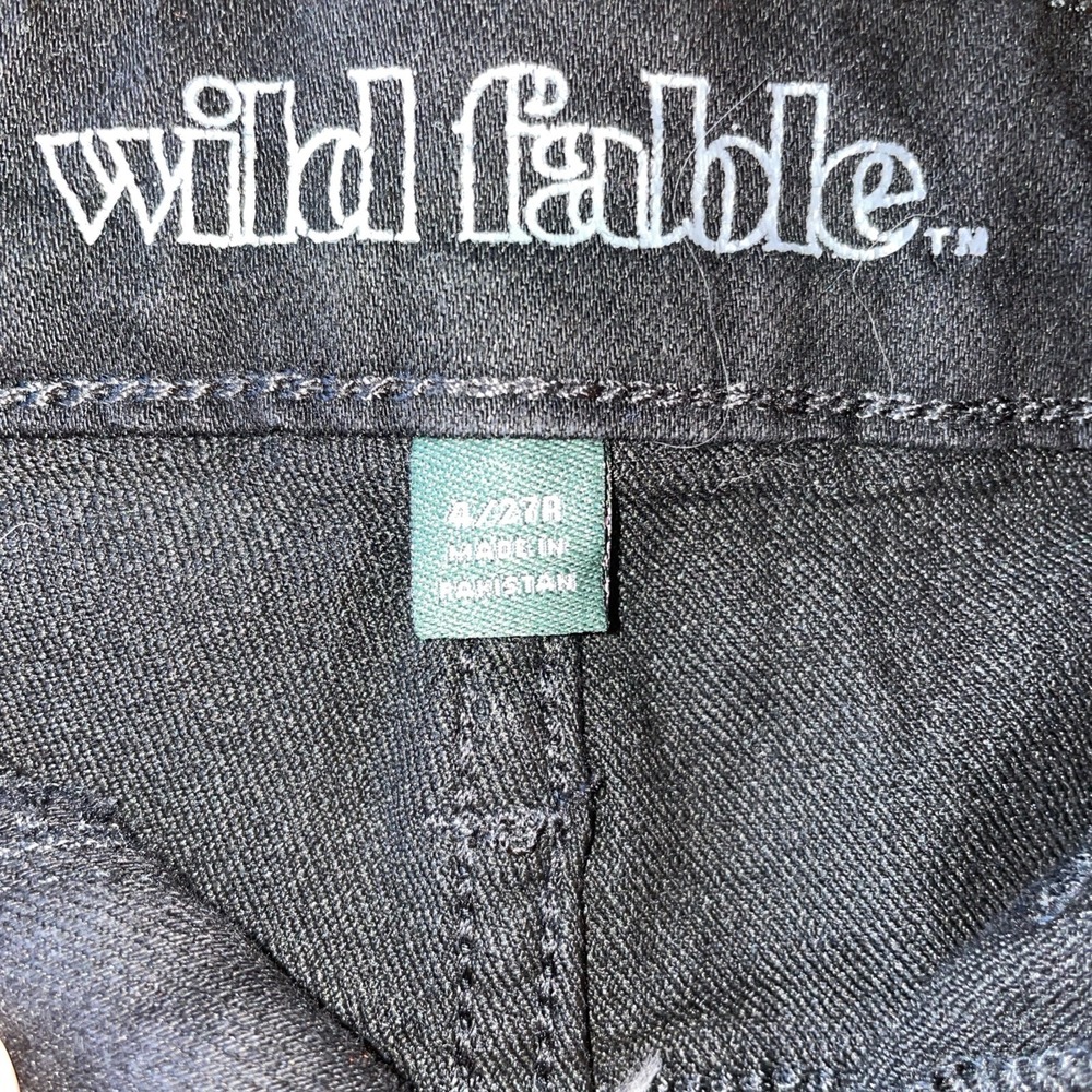 Wild Fable Dark Black Stretchy Jean Short Shorts 27R Size 4 - Picture 3 of 8